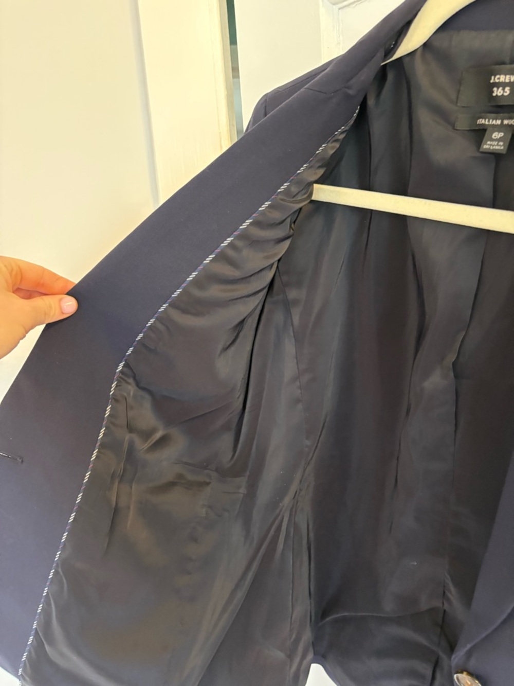 Jcrew Italian Wool Navy Blazer - Picture 3 of 5